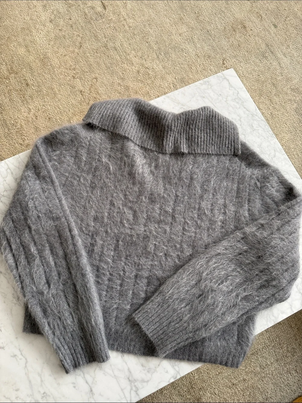 J. Crew brushed cashmere sailor collar sweater